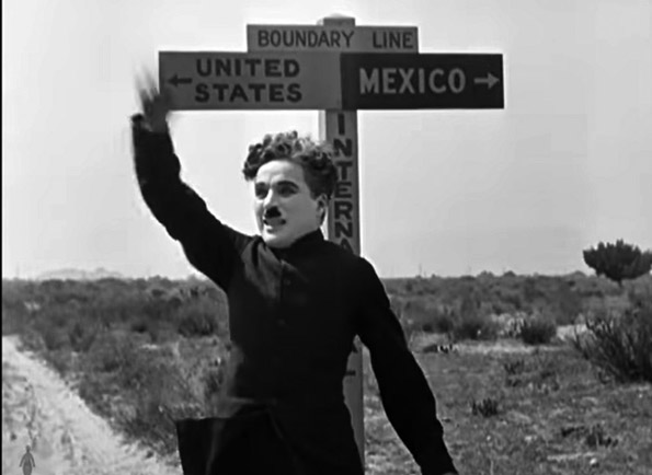 Fotograma de El peregrino (The Pilgrim, Charles Chaplin, 1923)